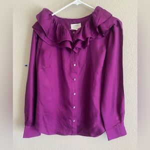 J. Crew Purple Blouse Elegant and Stylish